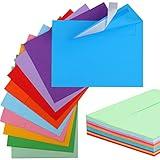 50 Pack Colored Envelopes, 5x7 Card Envelopes Self-Seal A7 Envelopes for Invitations, Printable Envelopes for Weddings, Invitations, Photos, Postcards, Greeting Cards, Mailing