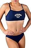 Adoretex Girl's/Women's Guard Two-Piece Swimsuit with Thin Strap, Sport Bra Biniki Two Pieces Set (FGN03) - Navy - 12