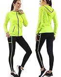 Active Wear Sets for Women -Workout Clothes Gym Wear TracksuitsYoga Jogging Track Outfit Legging Jacket 2 Pieces Set