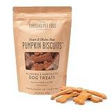 Portland Pet Food Company Pumpkin Dog Treats Healthy Biscuits for Small Medium & Large Dogs - Grain-Free, Human-Grade, All Natural Cookies, Snacks & Puppy Training Treats - Made in The USA - 5 oz