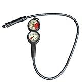 SCUBAPRO 2-Gauge Inline Diving Console with Pressure Gauge and Depth Gauge, Metric Display, Metal