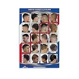 Men's Haircut, Haircut Poster, Hair Style Guide, Men's Fashionable Hairstyle Barber Shop Wall Decoration Art Poster Canvas Wall Art Prints for Wall Decor Room Decor Bedroom Decor Gifts 08x12inch(20x