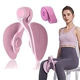 Thigh Master 35lb Pelvic Floor Muscle Repair Trainer Kegel Exercise Inner Thigh Exercise Workout Equipment Kegel Pilates Train for Home Workouts Hip Under Desk Exercise Men Women Pink with Band