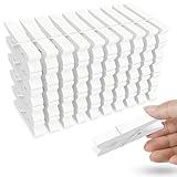50PCS Colored Wooden Clothespins, 2.9inch White Clothes Pins for Clip Pictures Photos Decorative, Small Colorful Wood Decoration Closepins Clips