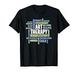 Art Therapy Mental Health Word Cloud - Art Therapist T-Shirt