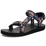 CIOR Women's Sport Sandals Hiking Sandals with Arch Support Yoga Mat Insole Outdoor Light Weight Water Shoes-U119SLX022-Navy-38A