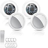 2025 New [Apple MFi Certified] (iOS Only) Air Tracker Tags-4 Pack, Bluetooth Tracker for Apple Find My, Replaceable Battery, Key Finder and Item Locator Smart Tag for Keys, Bags, Luggage, Pets, Wallet