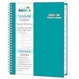 GoiUnlt Teacher Planner 2025-2026, AUG. 2025 – JUL. 2026, Lesson Planner 2025-2026 Academic Year, with Tabs, Thick Paper, 2-Sided Pocket, 8’’ x 10’’ Daily Weekly and Monthly Calendar with 8 Periods