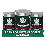 Starbucks Premium Instant Coffee, Dark Roast, 100% Arabica Beans, 3 Pack (3.17 Oz Each)