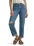 Lee Women's Mid Rise Boyfriend Jean, Standout DX, 18