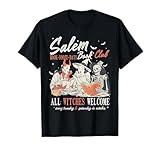 Vintage Salem Book Club Witchy Witch Spooky Season Halloween T-Shirt