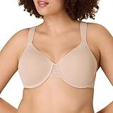 Playtex Women's Underwire, Plus-Size T-Shirt Bras Available, Full Coverage, Moisture-Wicking, 4807, Almond