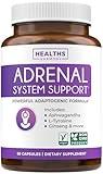 Adrenal System Support & Cortisol Manager (2 Month Supply) Powerful Ashwagandha & L-Tyrosine Fatigue Supplement - Maintain Balanced Cortisol Levels, Health, & Stress Relief - Non-GMO - 60 Capsules