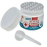 G.B.S 5 oz Styptic Powder for Dogs, Cats & Birds – Quick Blood Clotting for Nail Clipping, Minor Cuts, Tail Docking & Wing Clipping – Pet First Aid Hemostatic Powder with Sealed Top & Scoop