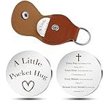 Christian Gifts for Women Pocket Hug Catholic Religious Gifts for Men Christian Gift for Women Faith Based Gift Confirmation Presents for Teen Girls Bible Verse Presents Scripture Bible Keychain