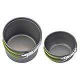 Senrob Compact Camping Cookware Set - Lightweight Backpacking Pots and Pans Kit for Camping, Hiking, Backpacking, Picnic and Other Outdoor Activities