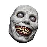 Scary Halloween Mask Smiling Demons Horror Scariest Creepy White Masks with Eye for Cosplay