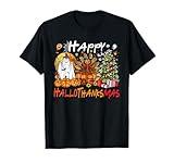 Happy HallowThanksMas Fall Christmas Halloween Family T-Shirt