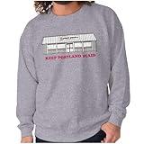 Brisco Brands Plaid Pantry Keep Portland Plaid Sweatshirt for Men or Women Sport Grey