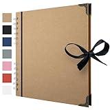 Bstorify Scrapbook Album 60 Pages (8 x 8 Inch) Brown Thick 200gsm Kraft Paper, Photo Album Scrapbook, Memory Book - Ideal for Your Scrapbooking Albums Art & Craft Projects