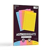 Astrobrights® Filler Paper, 8" x 10 1/2", Wide Ruled, 20 Lb, FSC® Certified, Assorted Colors, Pack Of 100 Sheets
