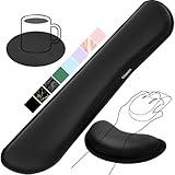 Gimars Upgrade Enlarge Silky Gel Memory Foam Keyboard Wrist Rest, Wrist Rest for Computer Keyboard, Ergonomic Design for Typing Pain Relief, Mousepad Rests, Wrist Support for Office, Gaming, Black