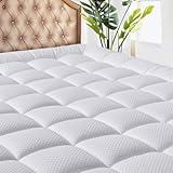 MATBEBY Full Size Mattress Pad - Cooling Breathable Mattress Topper, Quilted Fitted Mattress Protector, Pillow Top Mattress Cover with 8-21" Deep Pocket, Soft, Machine Washable, White, 54x75 Inches