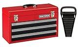 CRAFTSMAN Tool Chest, 3-Drawer, Portable, with Wrench Organizer, Stainless Steel, Capacity Holds Up To 25-lb In Each Drawer (CMST53005RB)