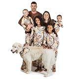 Burt's Bees Baby Baby 2-Piece Family Christmas Pajamas Matching Sets-Organic Cotton PJs for Kids, Toddlers, Adults, Football, 18 Months