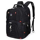 SHRRADOO Extra Large 50L Travel Laptop Backpack with USB Charging Port, College Backpack Airline Approved Business Work Bag Fits 17 Inch Computer for Men Women