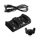 PS3 Controller Charger Station, Charging Dock for Sony PlayStation 3 Original Wireless Dual Controller and Move Controller with LED Light Indicator and Charging Cable