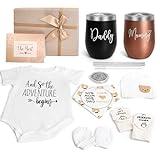 New Mom Gifts for Women, Top Pregnancy Gifts for New Parents Gender Reveal Gifts with Mom and Dad Tumbler Set for First Time Moms, Expecting Parents to Be, Gender Reveal, Baby Shower…