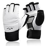 Punch Bag Training Gloves, LangRay Taekwondo Karate Gloves for Sparring Martial Arts Boxing Training for Adults and Kids,White M