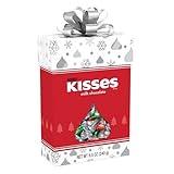 Holiday Gift Box ofHershey Milk Chocolate Kisses Assorted In Gift Box with Bow