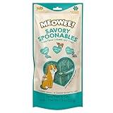 MEOWEE! Savory Spoonables with Real Duck, Beef and Rabbit for Cats, 4 Count, Treat Your Cat to Triple Flavor Squeezable Lickable Wet Treats with Built-in Spoon for Less Mess