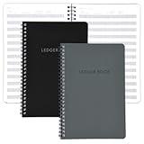 Set of 2 Easy to Use Accounting Ledger Books - Expense Tracker Notebook for Your Small Business - The Perfect Personal Finance Checkbook, Income and Expense Log Book