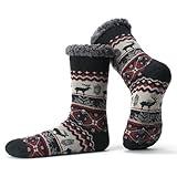 The Metluks Stocking Stuffers Men's Slipper Socks with Non-Slip Grippers Thermal Fuzzy Warm Sherpa Lining Winter Cozy Christmas Gifts Husband Dad Grandpa Him Boyfriend Holiday Presents