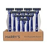 Harry's Men's Disposable Razors, 3-Blade Razors with Lubricating Strip and Pivoting Head, 10 count Midnigt Blue