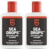 GEAR AID Sea Drops Cleaner and Anti-fog for Dive and Snorkel Masks, Clears Up Dirty, Foggy Lenses, 1.25 fl oz