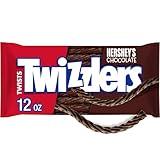 TWIZZLERS Twists HERSHEY'S Chocolate Flavored, Low Fat Candy Bags, 12 oz (Pack of 6)