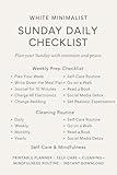 Sunday Reset Checklist | Minimalist Daily Planner PDF | Self-Care + Cleaning Routine | Instant Download