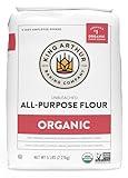 King Arthur Organic All Purpose Artisan Flour - Premium Unbleached Wheat for Baking Bread, Pizza, Cookies & More - 5 lbs Bulk Pack of Versatile, High-Protein Baking Flour