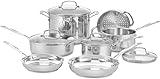 Cuisinart 11-Piece Cookware Set, Chef's Classic Stainless Steel Collection 77-11G