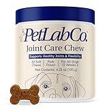 PetLab Co. Joint Care Chews for Dogs - High Levels of Glucosamine, Green Lipped Mussels, Omega 3 and Turmeric - Hip and Joint Supplement for Dogs to Actively Support Mobility