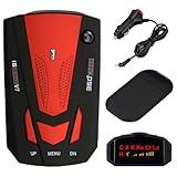Car Radar Detector, Dectector Driving Aids for City Road and Highway, Directional System Real Time Voice Alert Speed, Built-in GPS, LED Display