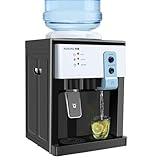 Hot and Cold Water Dispenser Top Loading Countertop Water Cooler Dispenser - 110V Compact Countertop Water Cooler, Energy-Efficient Design, 1.1-4.9gal Water Bottles for Home Office Dormitory Use