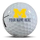 University of Michigan Wolverines Edition Personalized Taylormade Distance+ Golf Balls 12-Pack (Dozen)