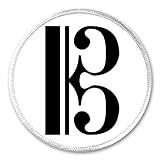 Alto Clef - 3" Sew/Iron On Patch Music Musician Band Orchestra