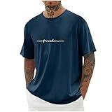 Prime of Day Deals Today 2024 Hawaiian Shirt for Men Big and Tall Short Sleeve Athletic Running Gym Workout Tee Tops Summer Beach Print Tops Lightning Deals of Today Navy L
