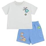 Disney Toy Story Toddler Boys T-Shirt and French Terry Shorts Outfit Set Gray/Blue 3T